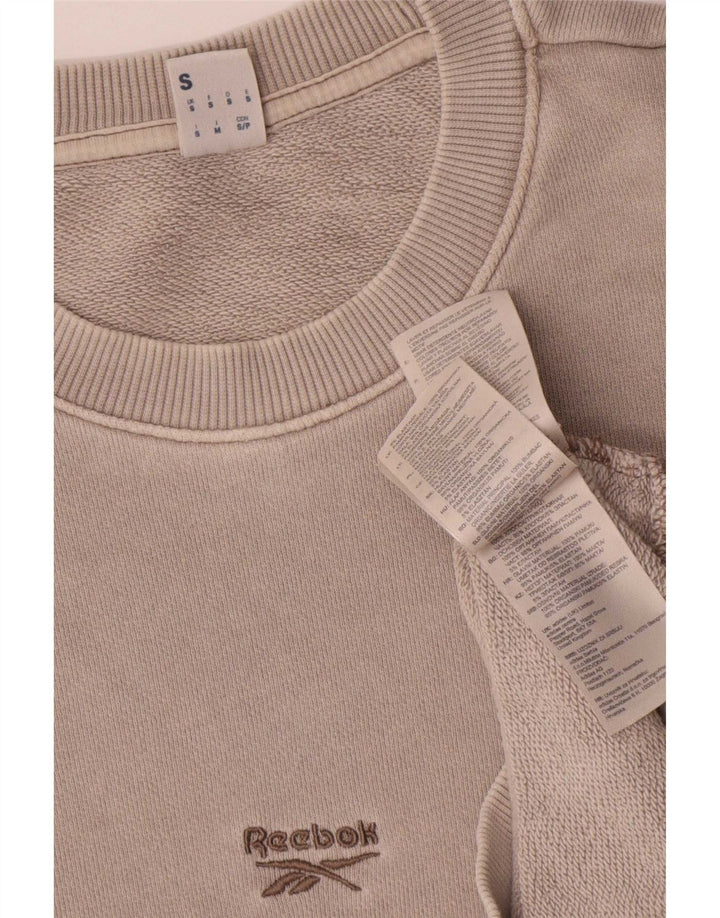 Reebok Mens Loose Fit Sweatshirt Jumper Small Grey Cotton