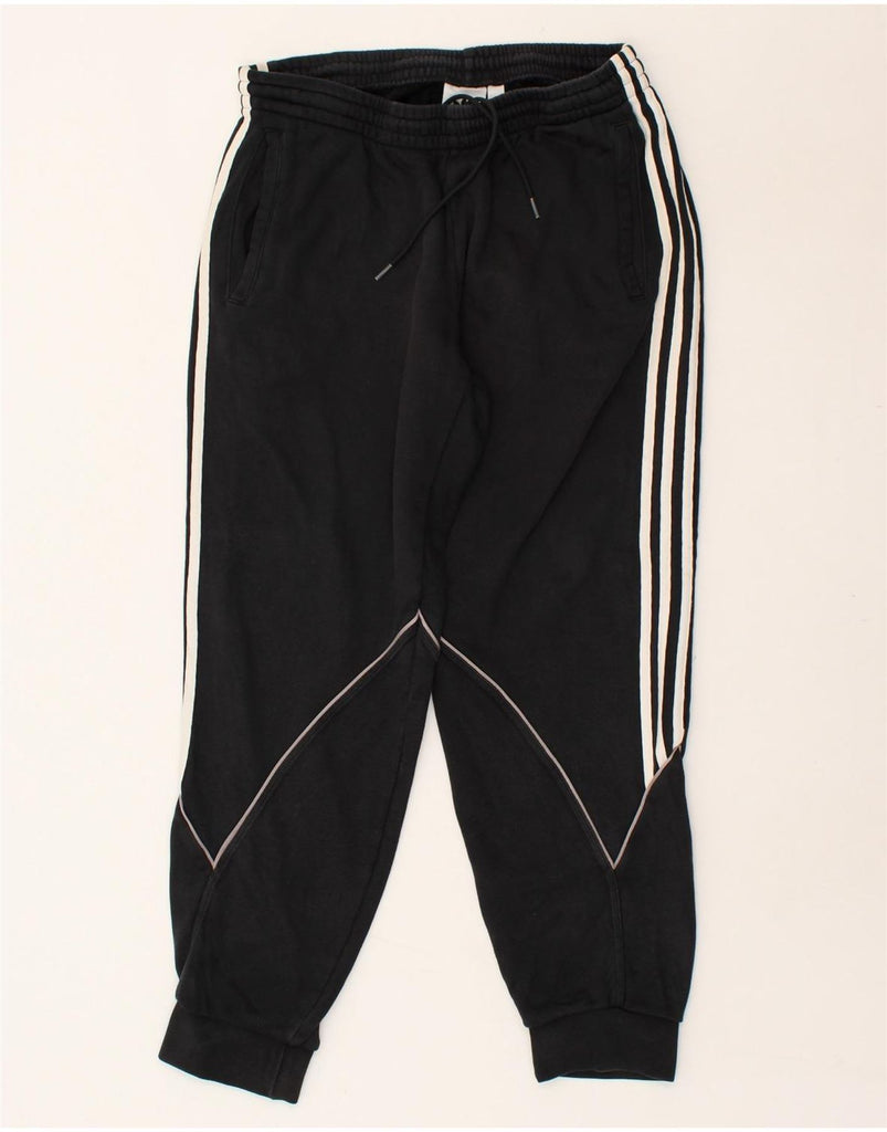 ADIDAS Mens Tracksuit Trousers Joggers Medium Black Cotton | Vintage Adidas | Thrift | Second-Hand Adidas | Used Clothing | Messina Hembry 