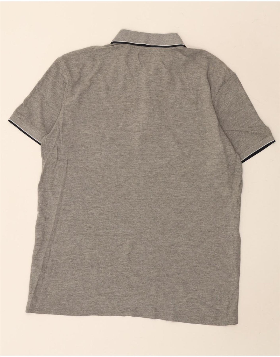 Kappa Mens Polo Shirt 2XL Grey Striped Cotton