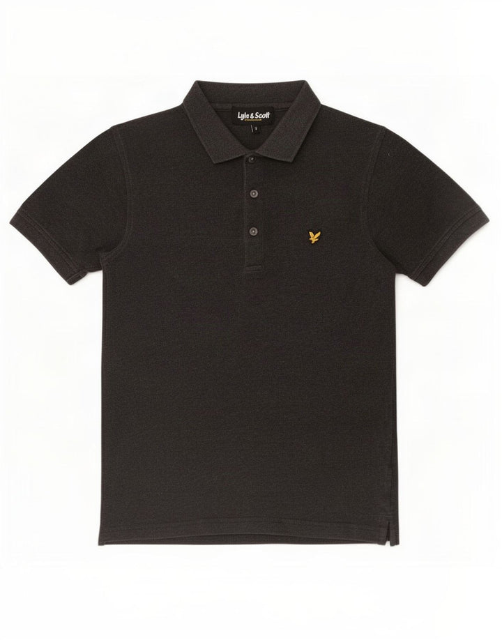 Lyle & Scott Mens Polo Shirt Small Grey Cotton