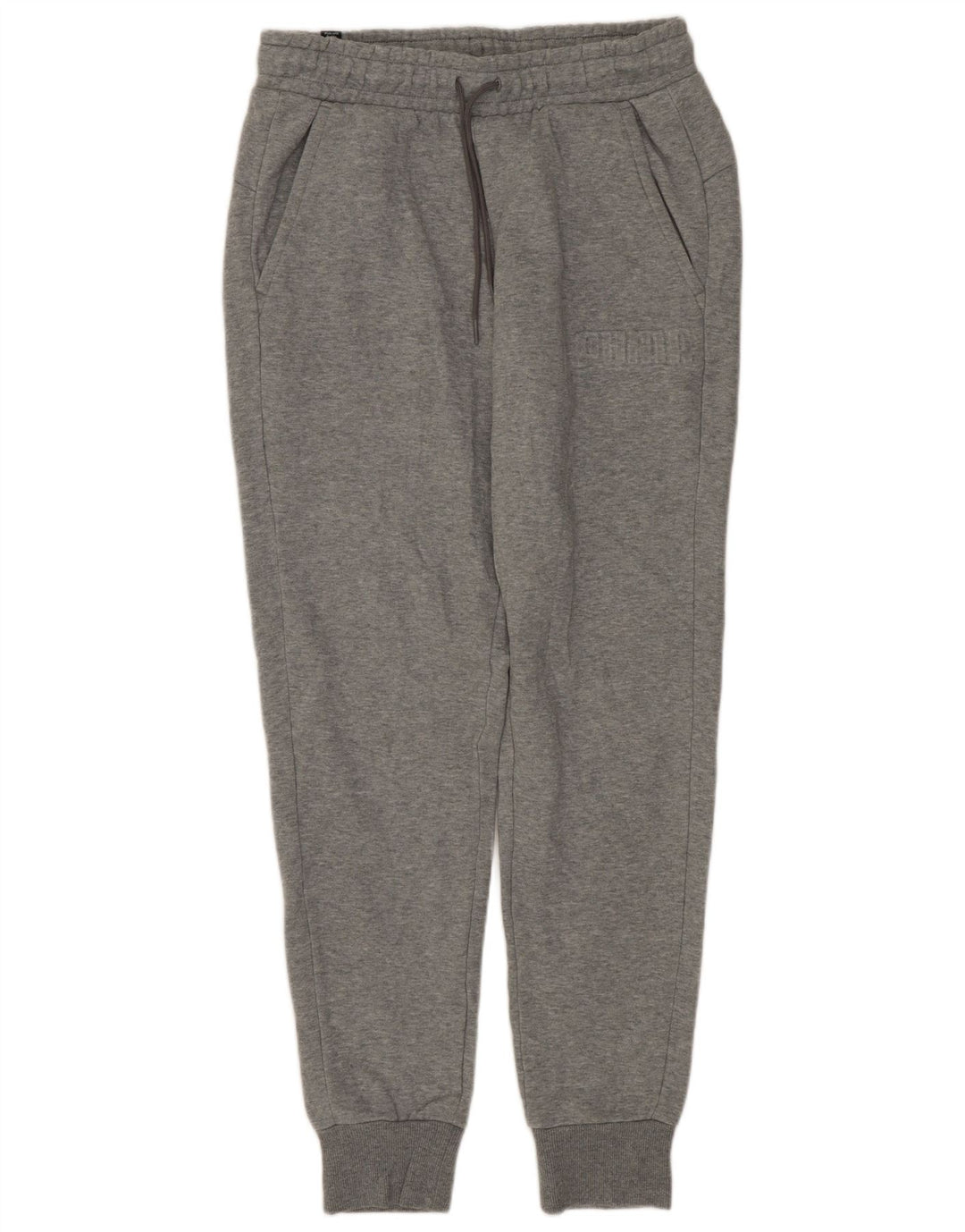 PUMA Mens Tracksuit Trousers Joggers Small Grey Cotton