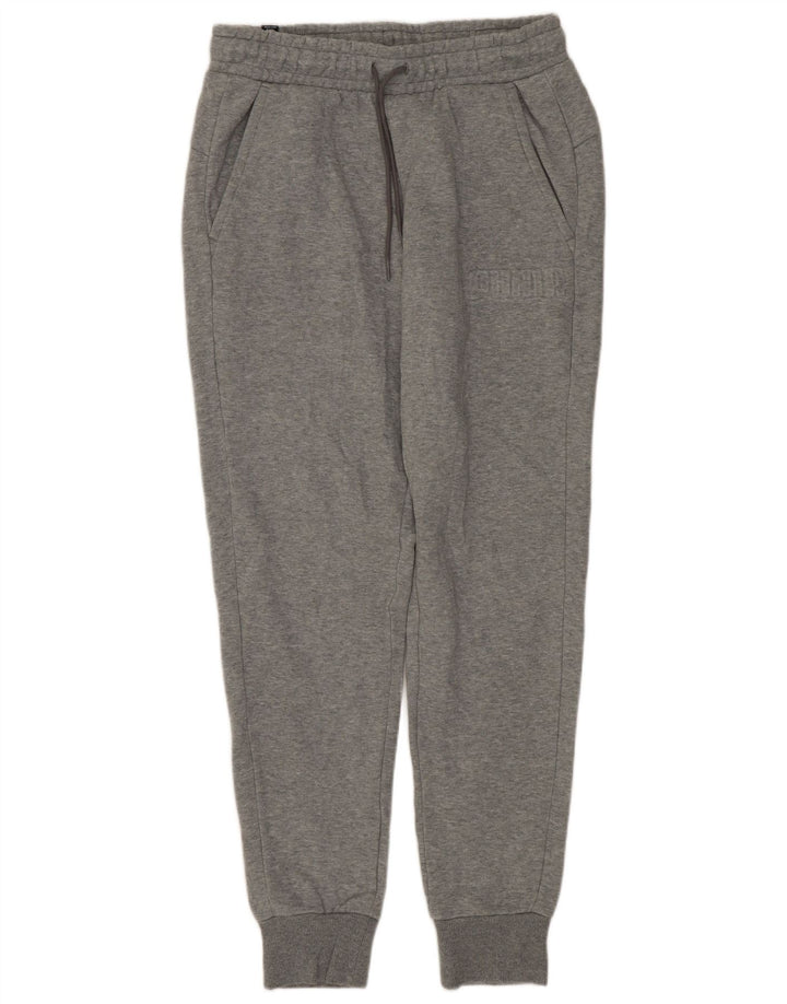 PUMA Mens Tracksuit Trousers Joggers Small Grey Cotton