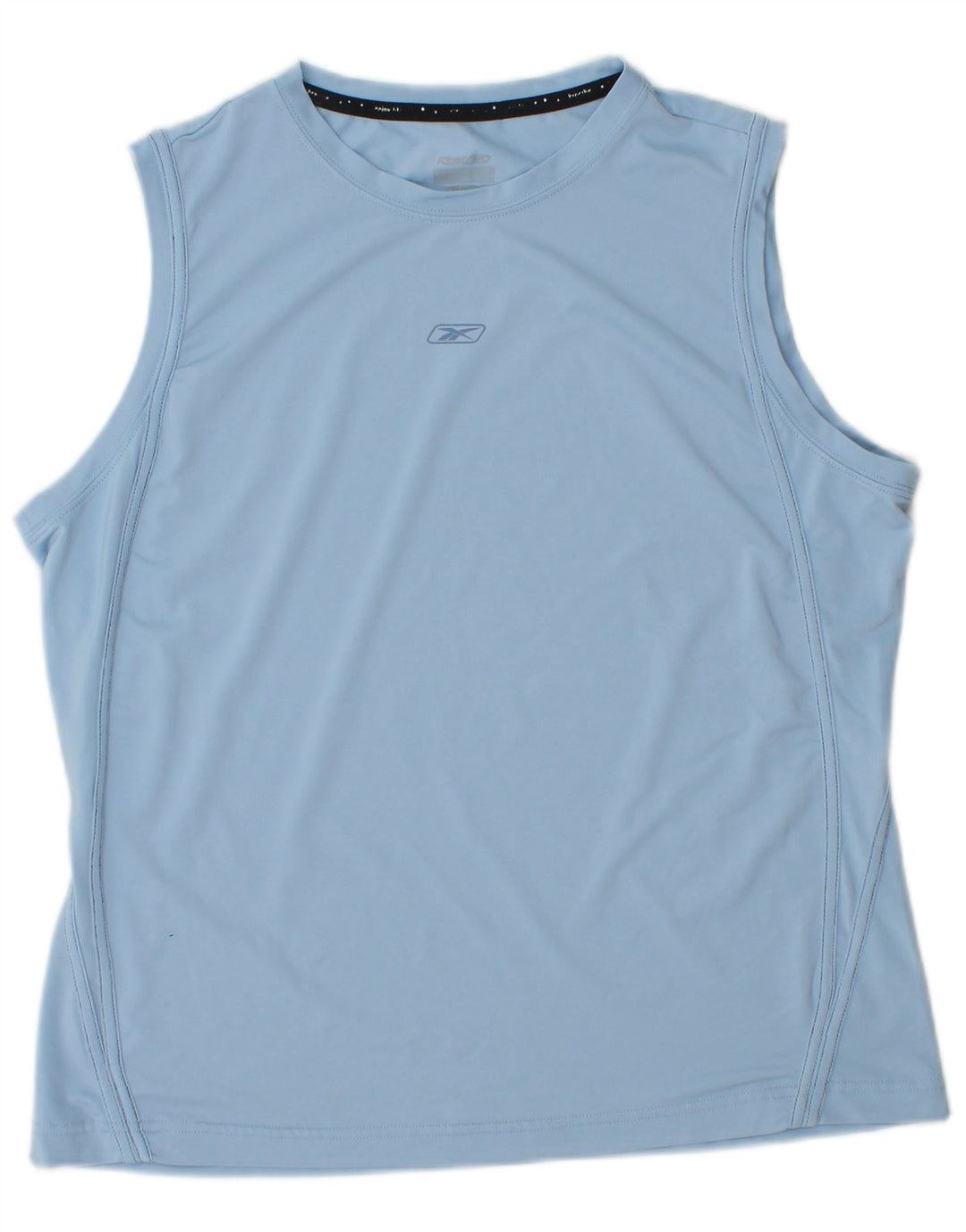 REEBOK Womens Vest Top UK 14 Medium Blue Polyester