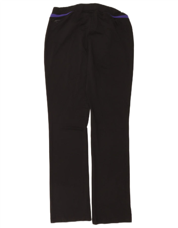 REEBOK Womens Tracksuit Trousers UK 14 Large Black Polyester