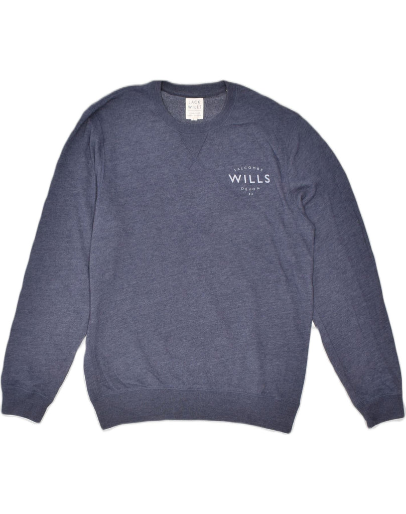 JACK WILLS Mens Sweatshirt Jumper Small Blue Cotton | Vintage | Thrift | Second-Hand | Used Clothing | Messina Hembry 