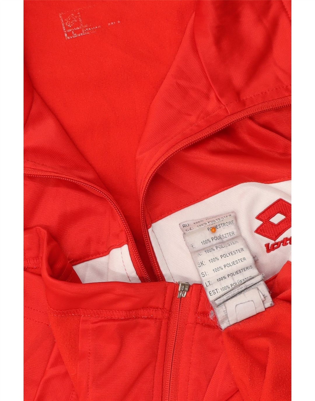 FILA Mens Tracksuit Top Jacket Large Red Polyester