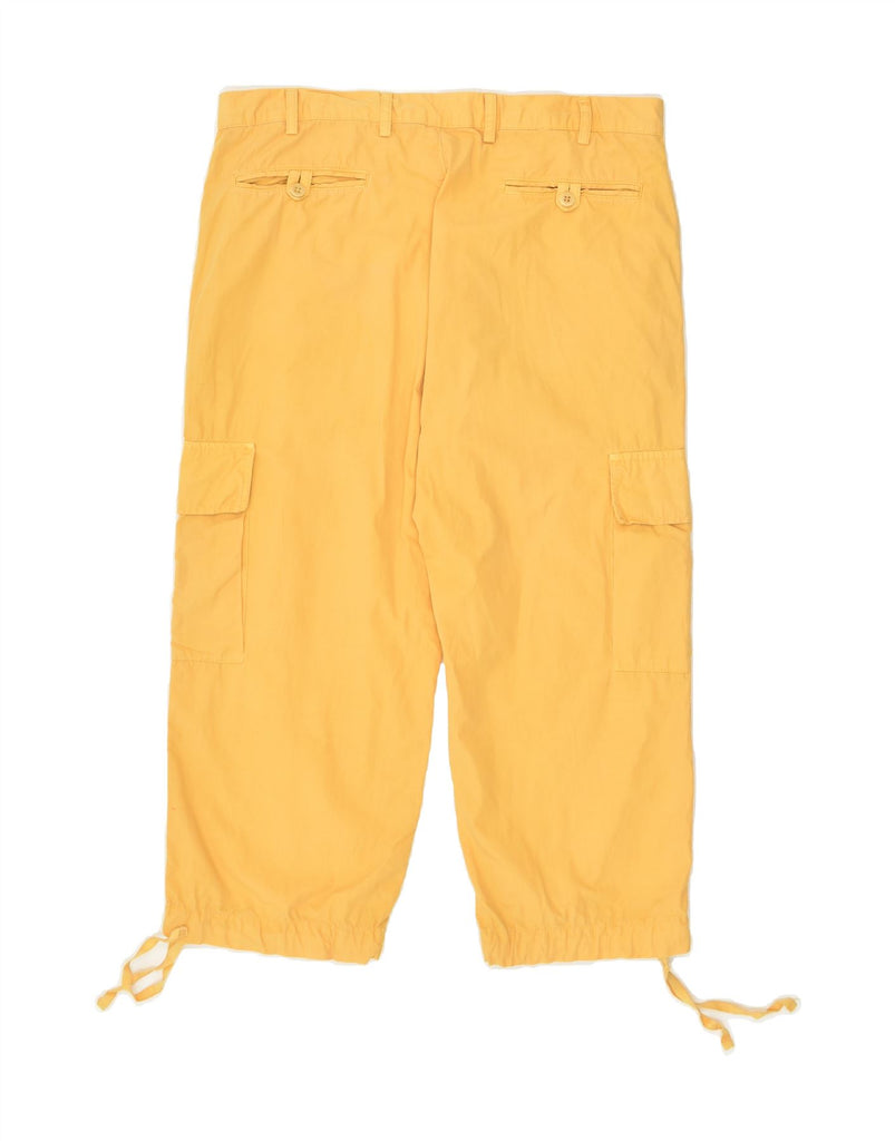 MABITEX Mens Capri Cargo Trousers IT 50 Large W34 L23 Yellow Cotton | Vintage Mabitex | Thrift | Second-Hand Mabitex | Used Clothing | Messina Hembry 