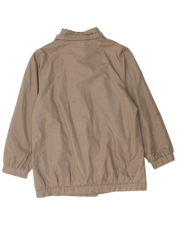 Vintage Womens Sherpa Windbreaker Jacket EU 38 Medium Grey