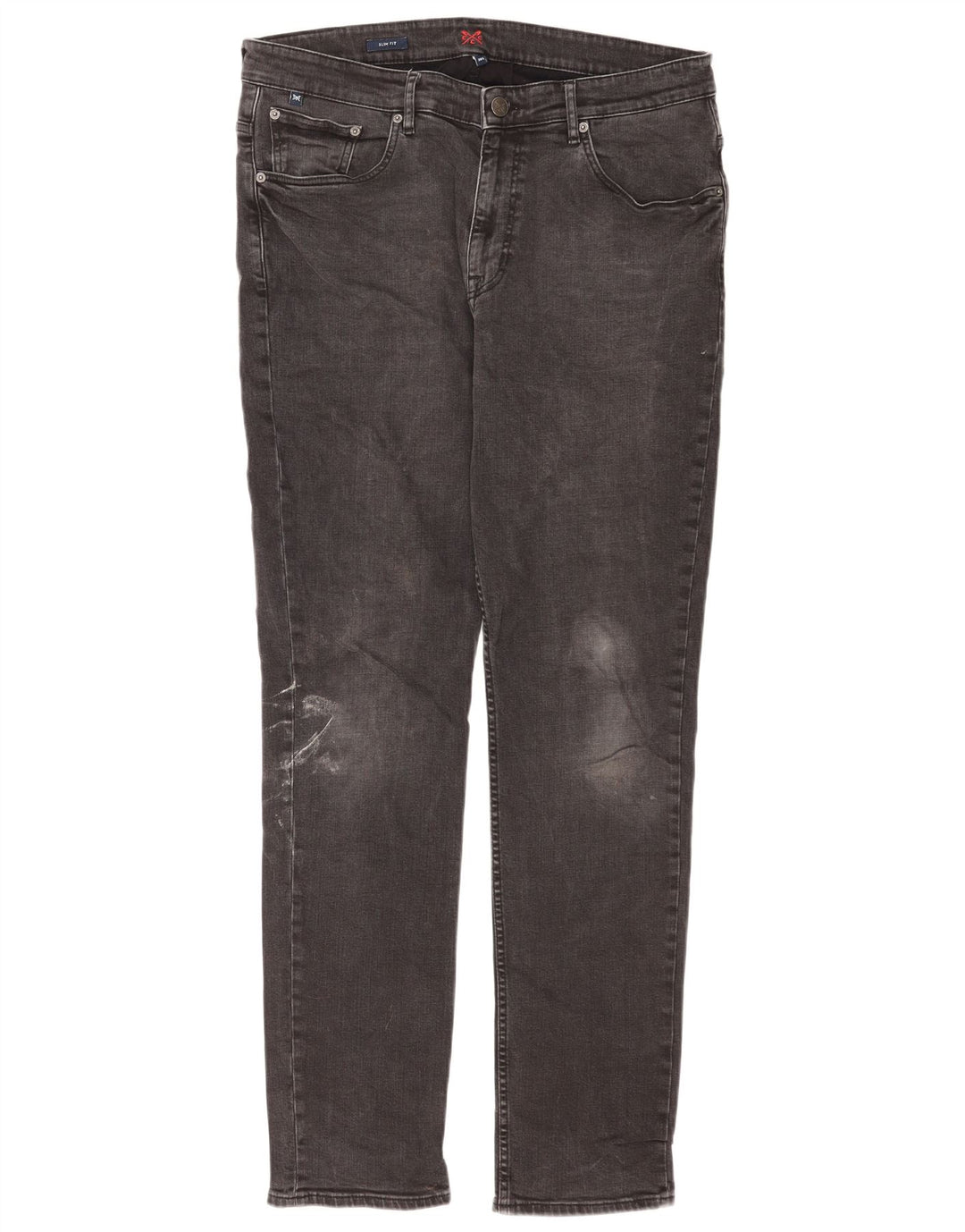 Crew Clothing Mens Slim Jeans W38 L33 Grey Cotton