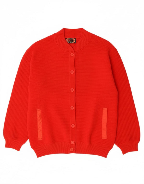 Vintage Womens Cardigan Sweater UK 12 Medium Red