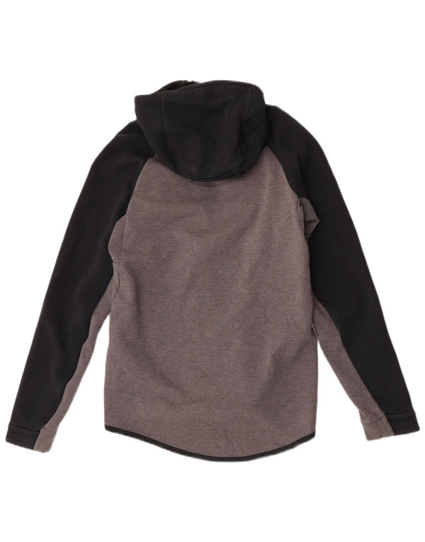 Nike Mens Zip Hoodie Sweater Small Black Colourblock Cotton