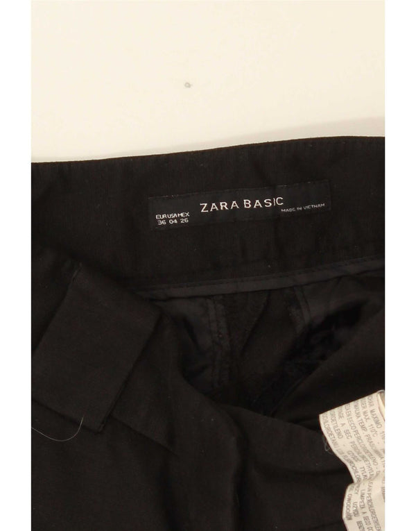 Zara Womens Skinny Chino Trousers EU 36 XS W26 L28 Black Polyester