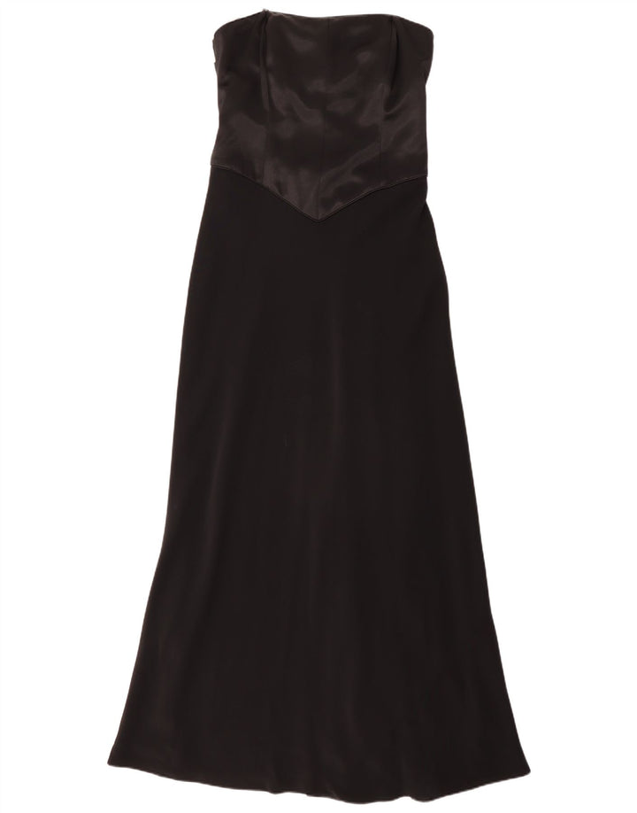 PEARCE FIONDA Womens Maxi Strapless Dress UK 12 Medium Black Acetate