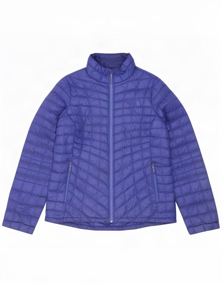 The North Face Womens Padded Jacket UK 14 Medium Blue Nylon