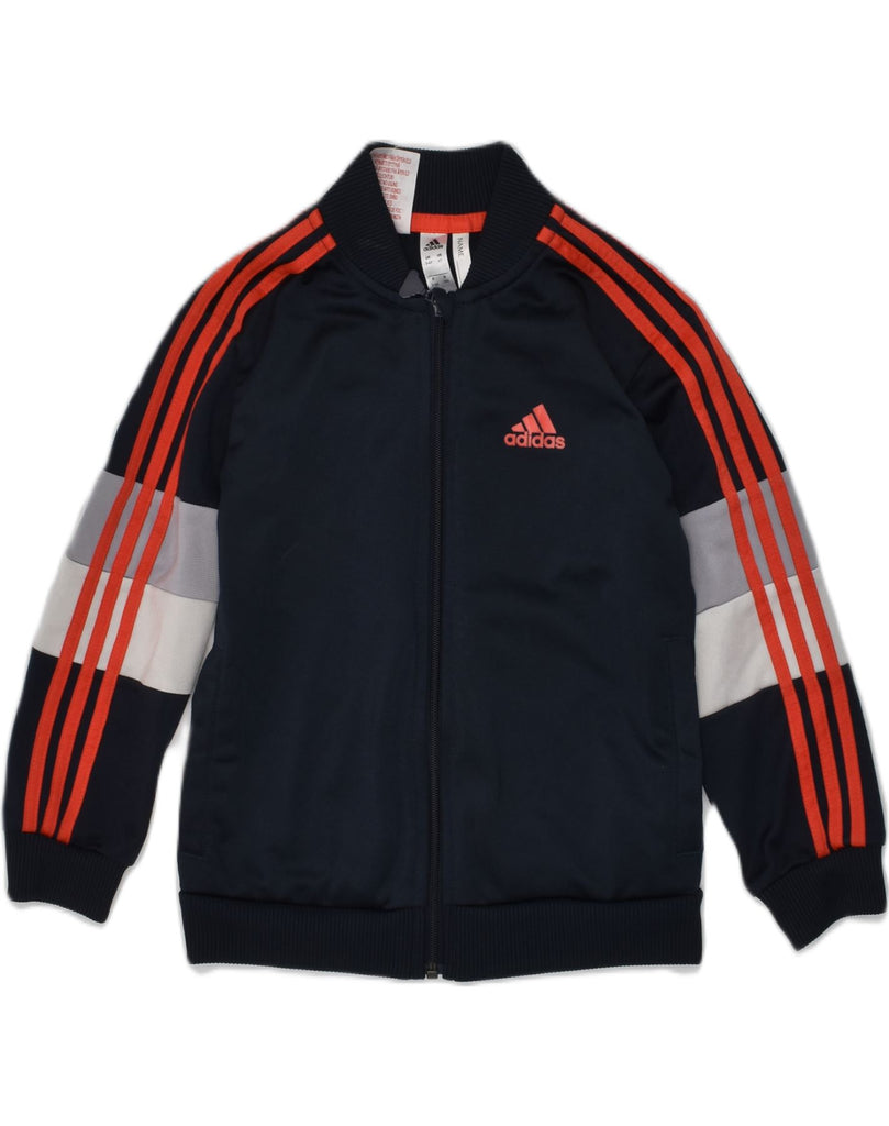 ADIDAS Boys Tracksuit Top Jacket 3-4 Years Black Colourblock Polyester | Vintage Adidas | Thrift | Second-Hand Adidas | Used Clothing | Messina Hembry 