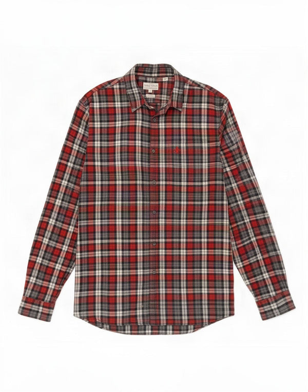 Jack Wills Mens Classic Fit Shirt Large Red Check Cotton