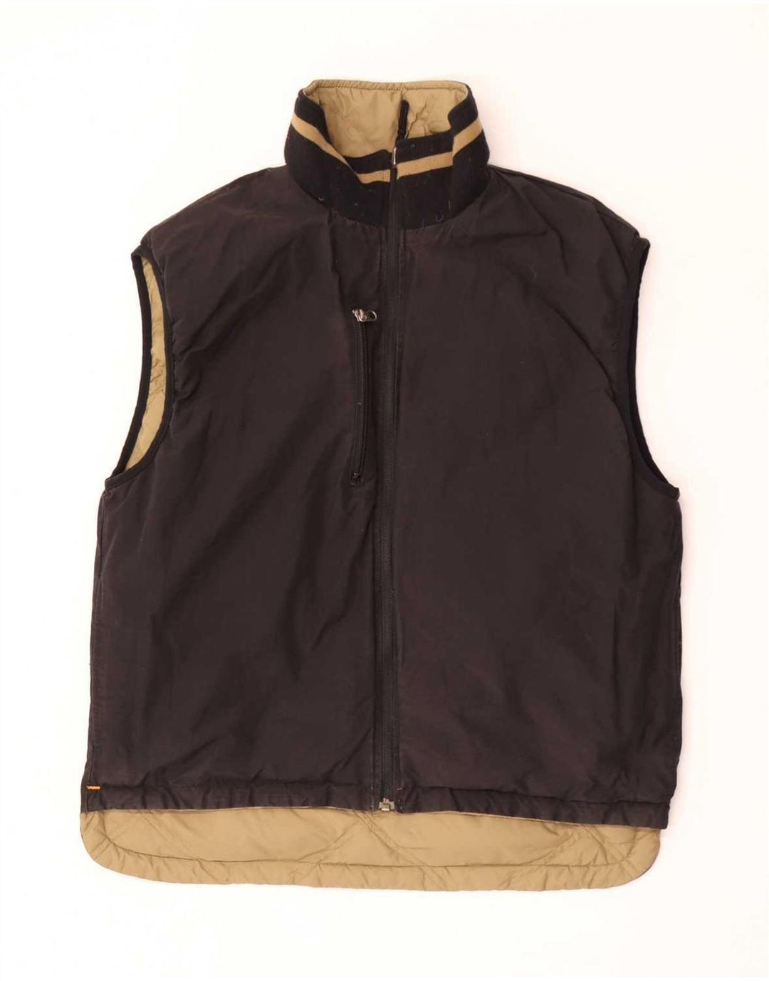Timberland Mens Reversible Padded Gilet UK 36 Small Brown Nylon
