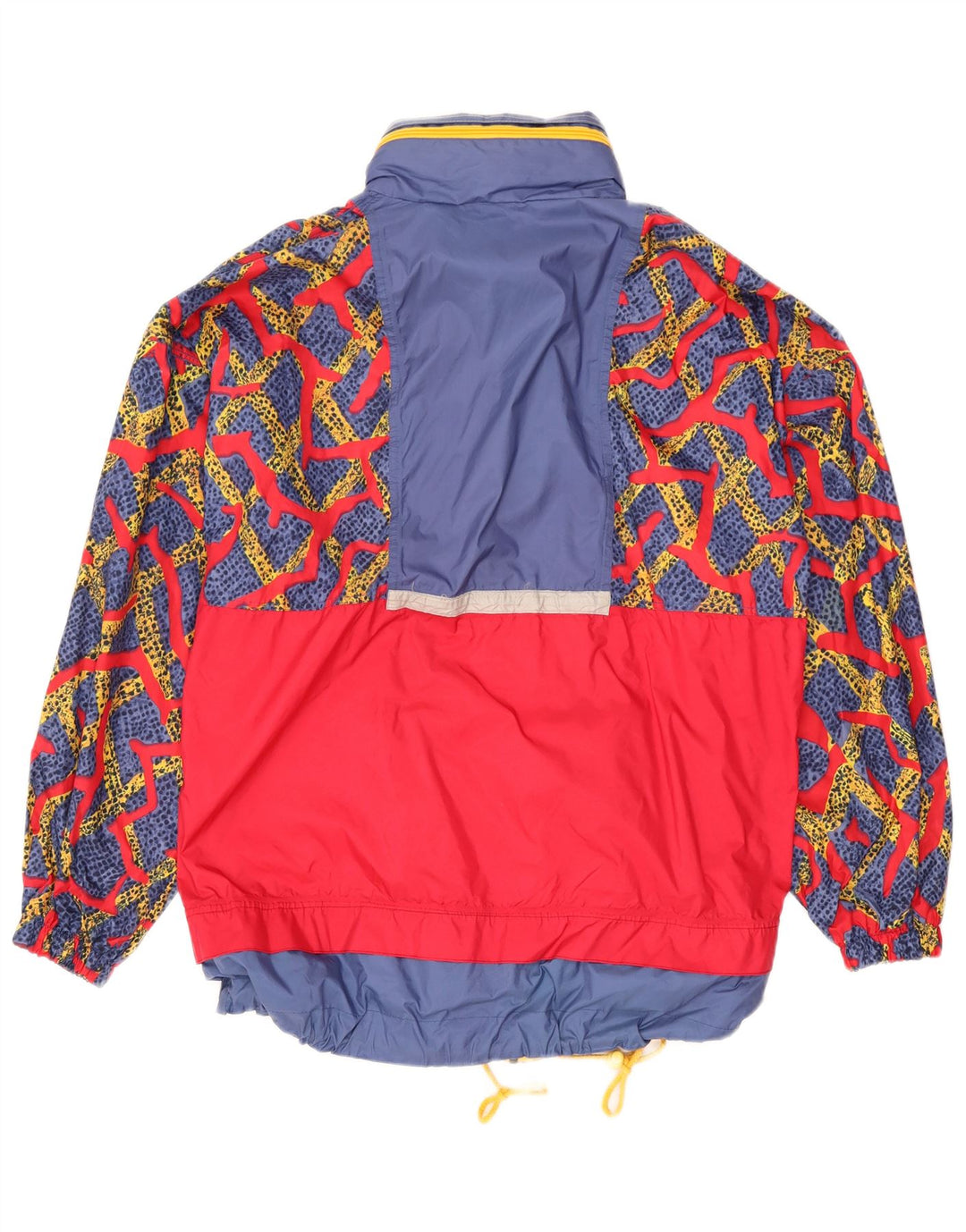 Vintage Mens Hooded Rain Jacket UK 40 Large Multicoloured Colourblock