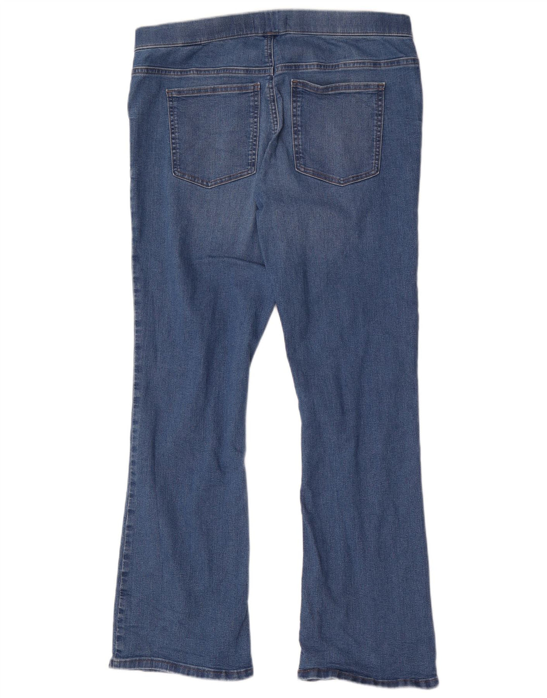 Marks & Spencer Womens Slim Flared Jeans UK 16 Large W34 L30 Blue Cotton