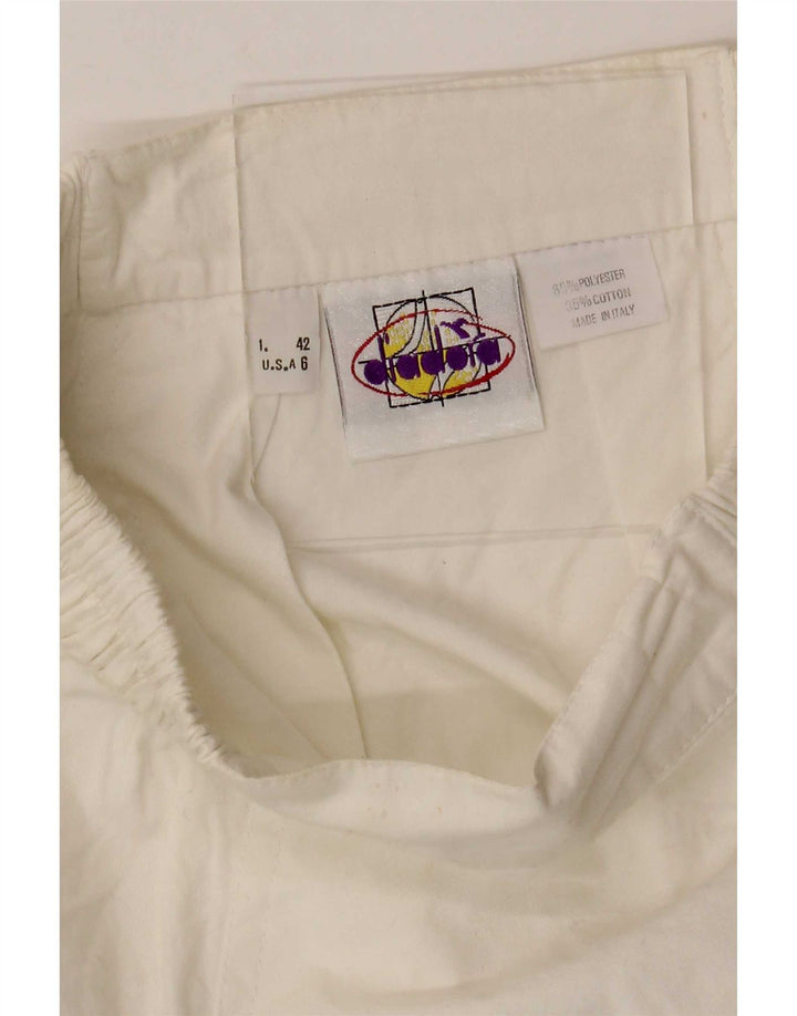 Diadora Womens Graphic Tennis Skirt IT 42 Medium White Polyester