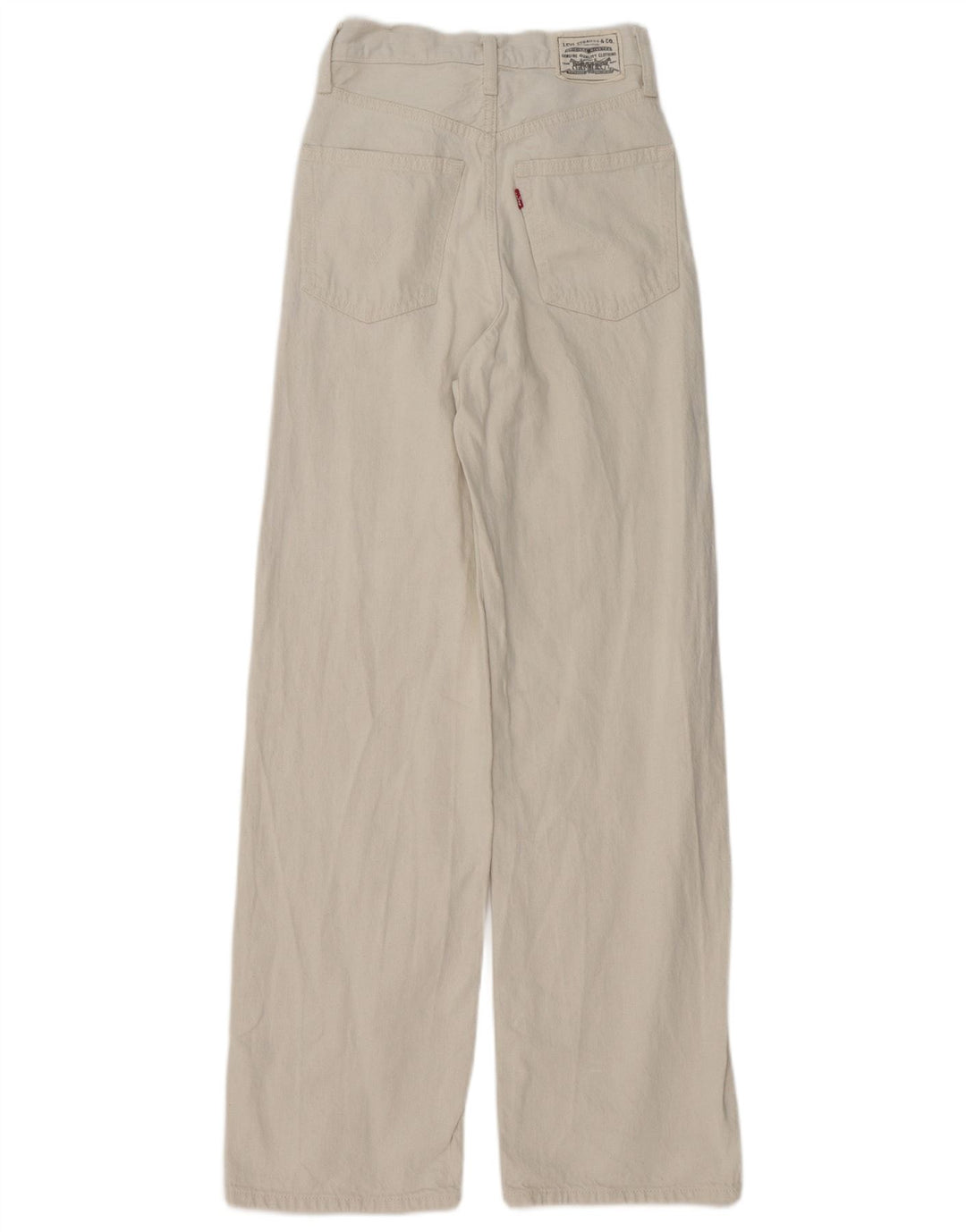 LEVI'S Womens Loose Jeans W24 L31 Off White Cotton