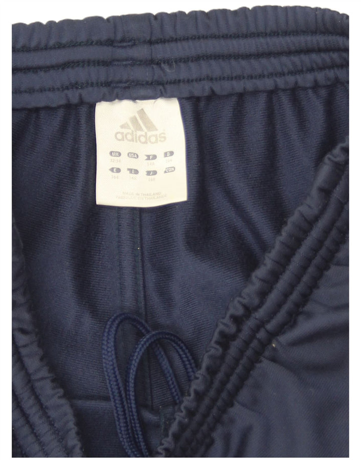 Adidas Boys Tracksuit Trousers 13-14 Years  Navy Blue Colourblock Polyester