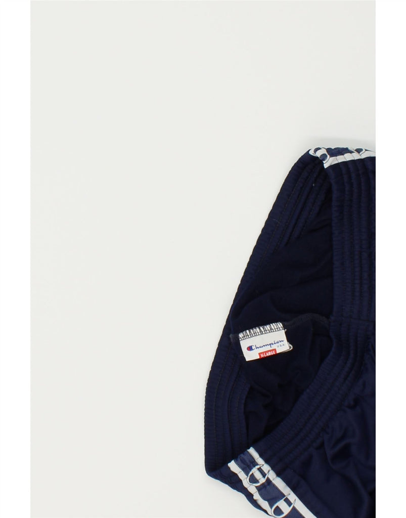 CHAMPION Boys Tracksuit Trousers 15-16 Years XL Navy Blue Polyester | Vintage Champion | Thrift | Second-Hand Champion | Used Clothing | Messina Hembry 