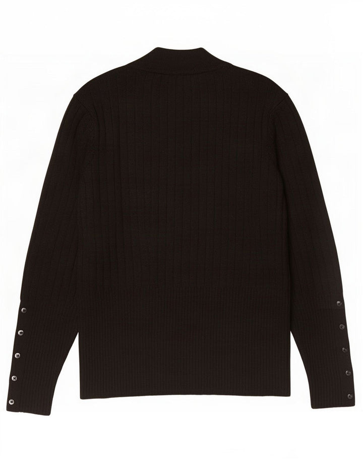 Marks & Spencer Womens Turtle Neck Jumper Sweater UK 14 Medium Black
