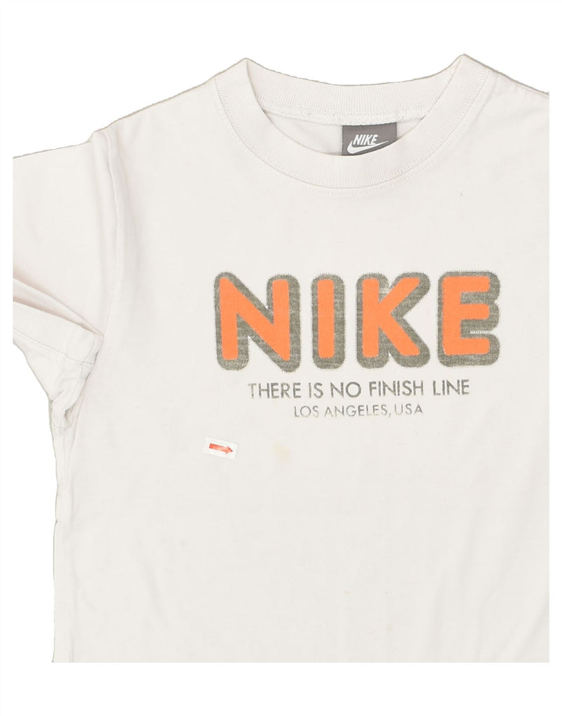 NIKE Boys Graphic T-Shirt Top 6-7 Years White Cotton | Vintage Nike | Thrift | Second-Hand Nike | Used Clothing | Messina Hembry 