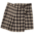 Vintage Womens Mini Wrap Skirt W32 Large Black Check