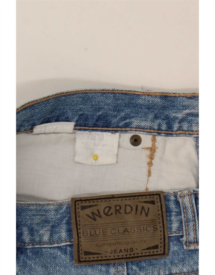 Vintage Womens Denim Skirt W31 Medium Blue Cotton