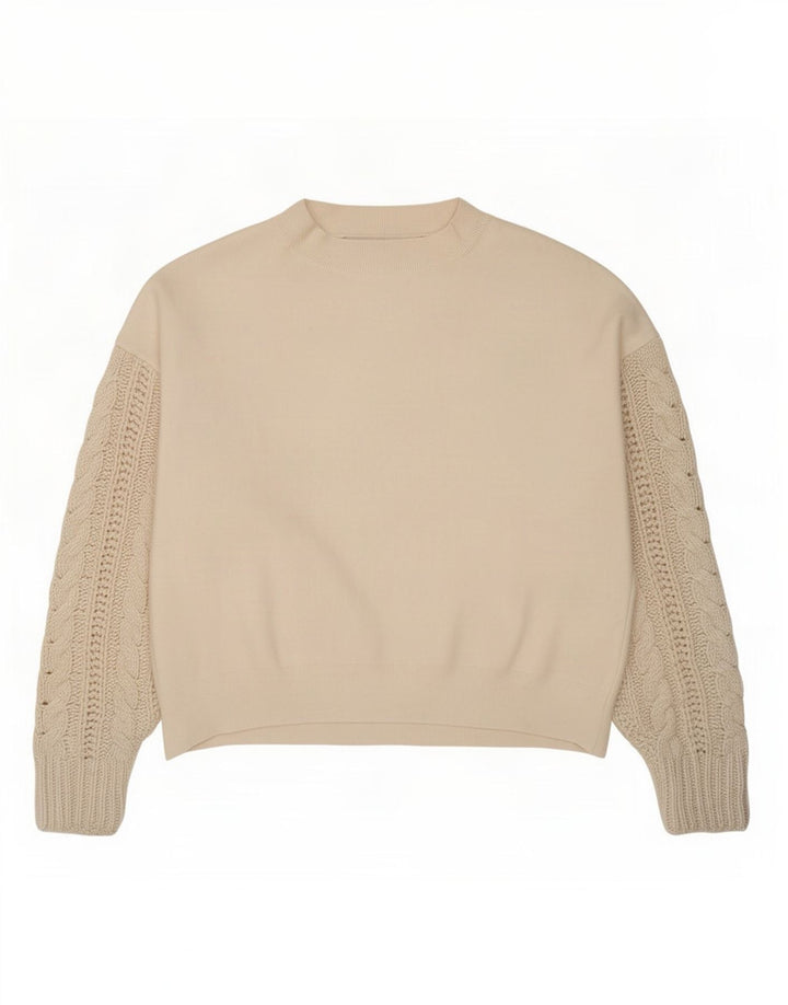 Zara Womens Oversized Crew Neck Jumper Sweater UK 10 Small White