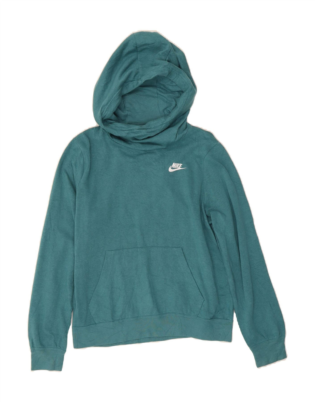 NIKE Womens Hoodie Jumper UK 14 Medium Green Cotton Vintage Nike and Second-Hand Nike from Messina Hembry 