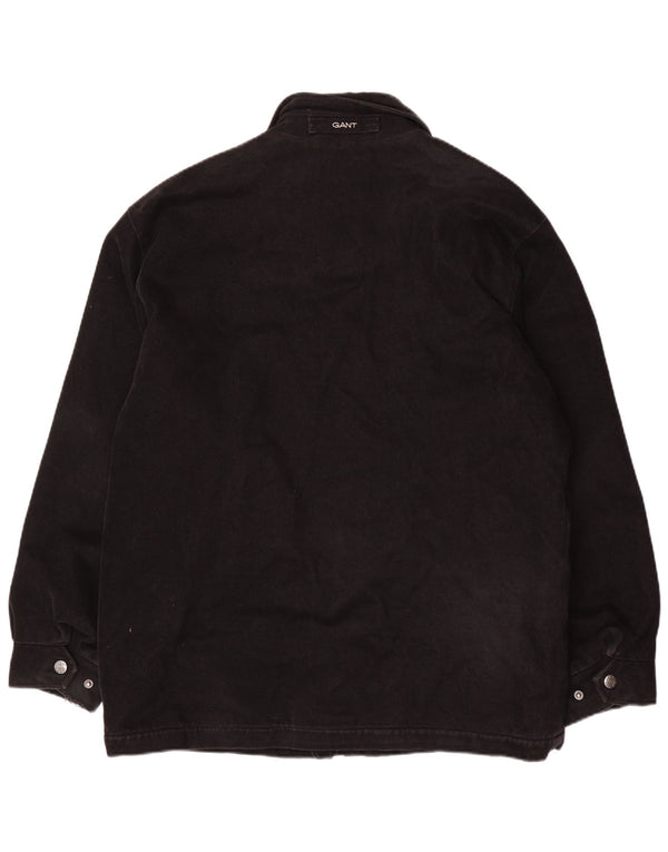 GANT Mens Bomber Jacket UK 38 Medium Black Cotton