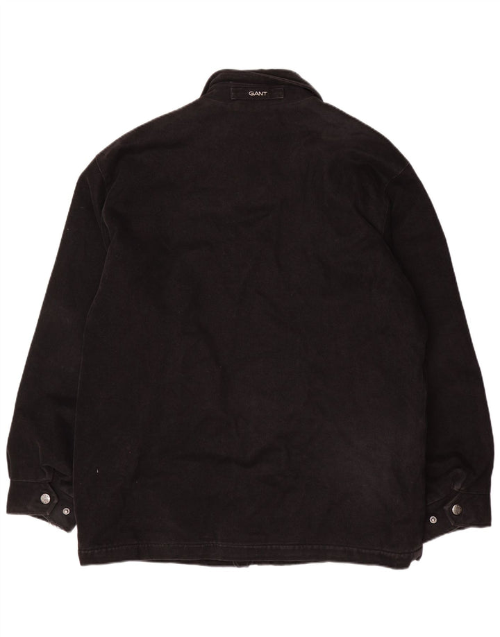 GANT Mens Bomber Jacket UK 38 Medium Black Cotton