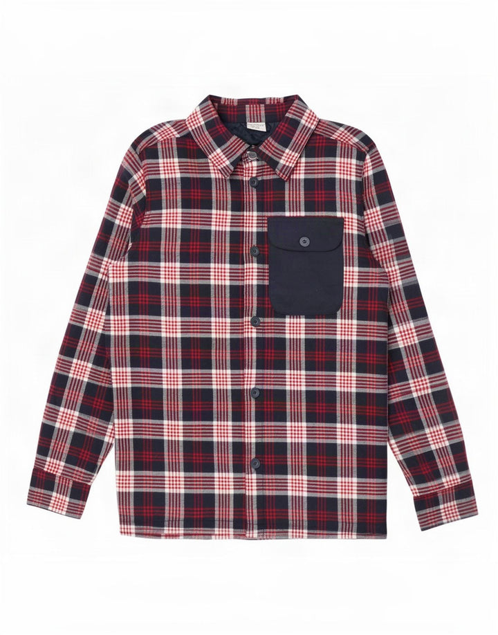 Active Touch Mens Lumberjack Flannel Shirt Medium Navy Blue Check Cotton