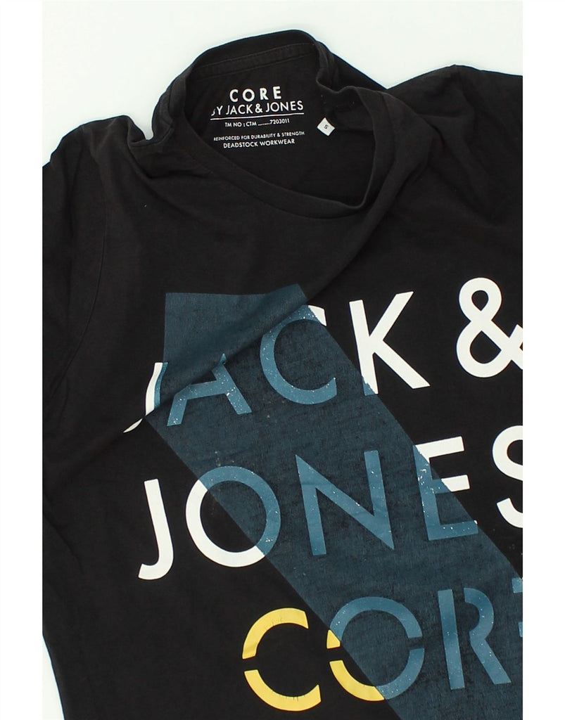 JACK & JONES Mens Graphic T-Shirt Top Small Black Cotton | Vintage Jack & Jones | Thrift | Second-Hand Jack & Jones | Used Clothing | Messina Hembry 