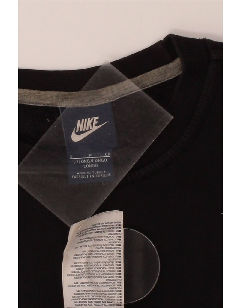 NIKE Mens Long Sweatshirt Jumper Small Black Cotton Vintage Nike and Second-Hand Nike from Messina Hembry 