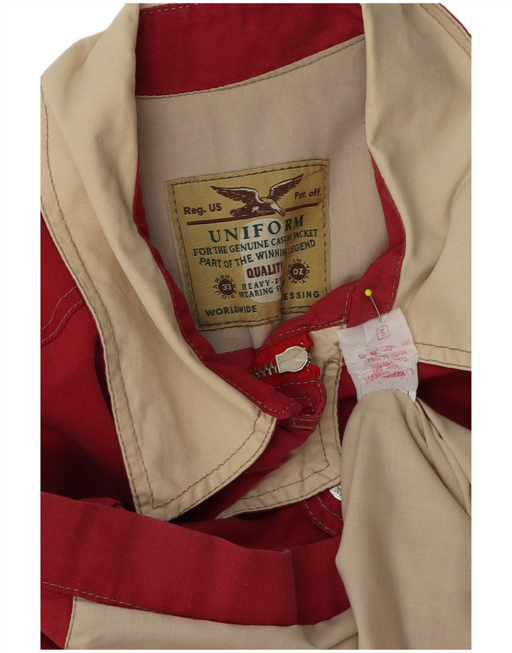 Uniform Mens Oversized Utility Gilet UK 36 Small Red Cotton