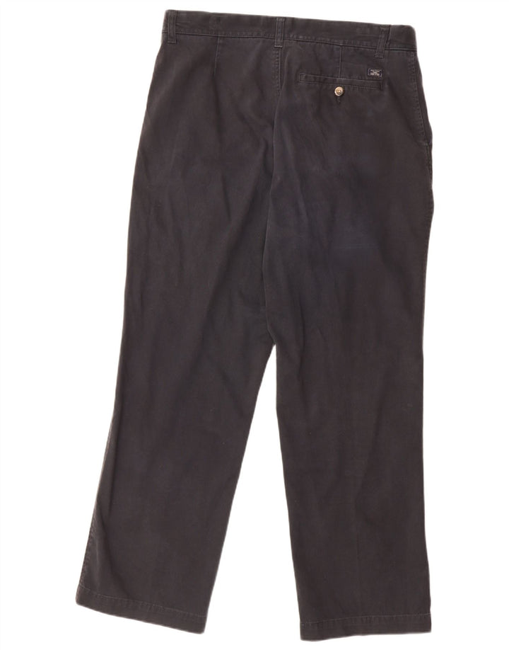 Marks & Spencer Mens Regular Chino Trousers W34 L29 Navy Blue Cotton