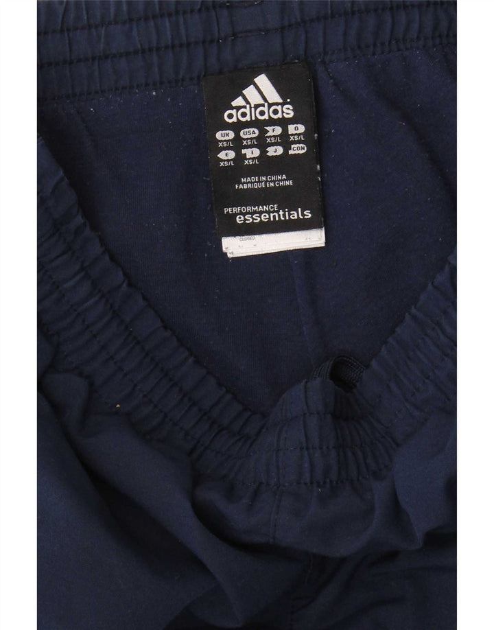 Adidas Mens Long Tracksuit Trousers Joggers XS Navy Blue Polyester