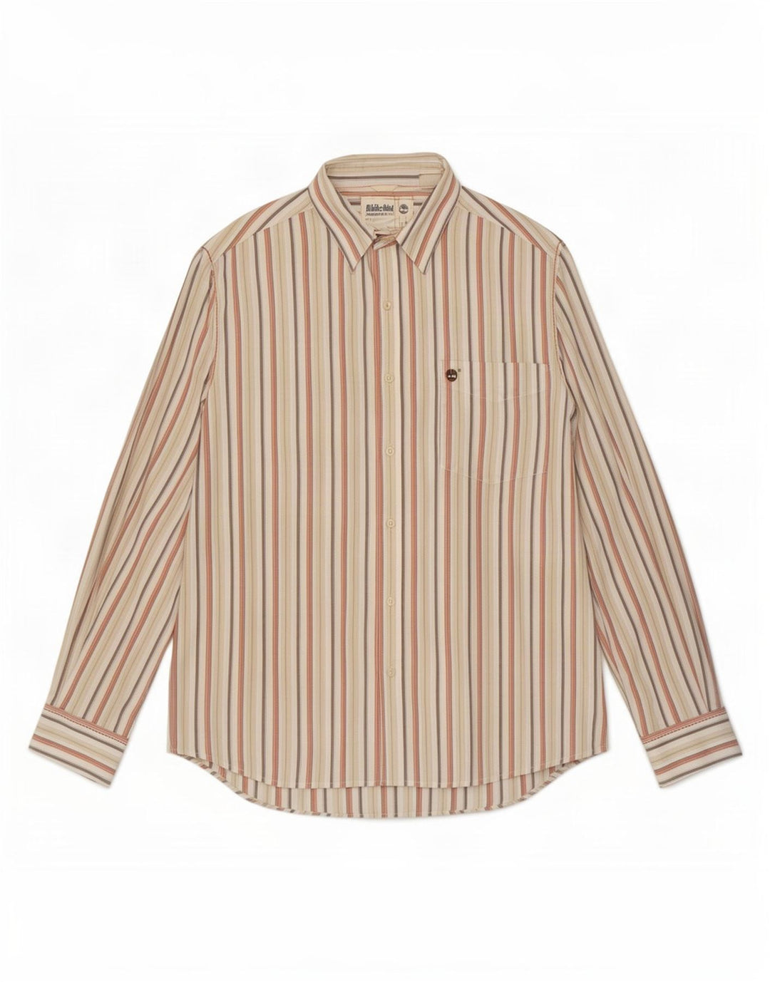 Timberland Mens Shirt Large Multicoloured Striped Cotton
