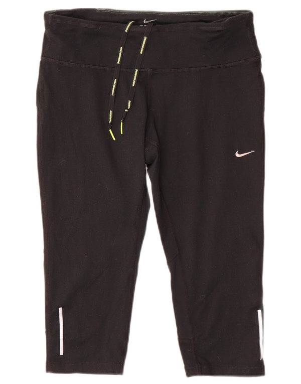 Nike Womens Dri Fit Capri Leggings UK 14 Medium Black