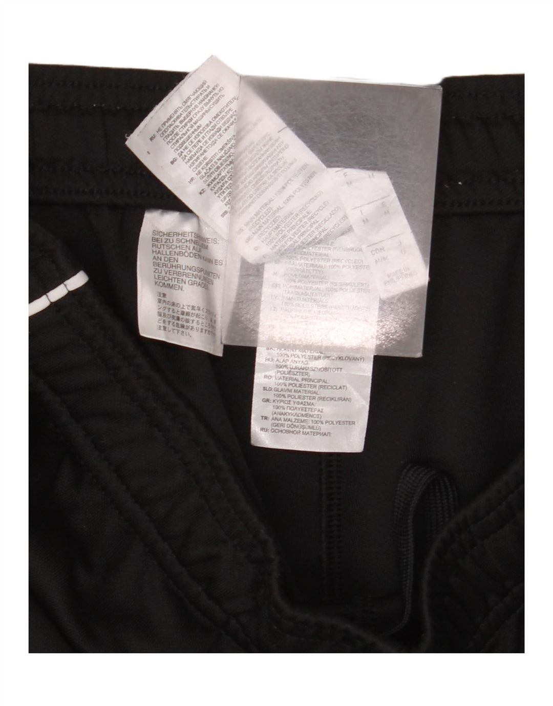 Adidas Mens Tracksuit Trousers Medium Black Polyester