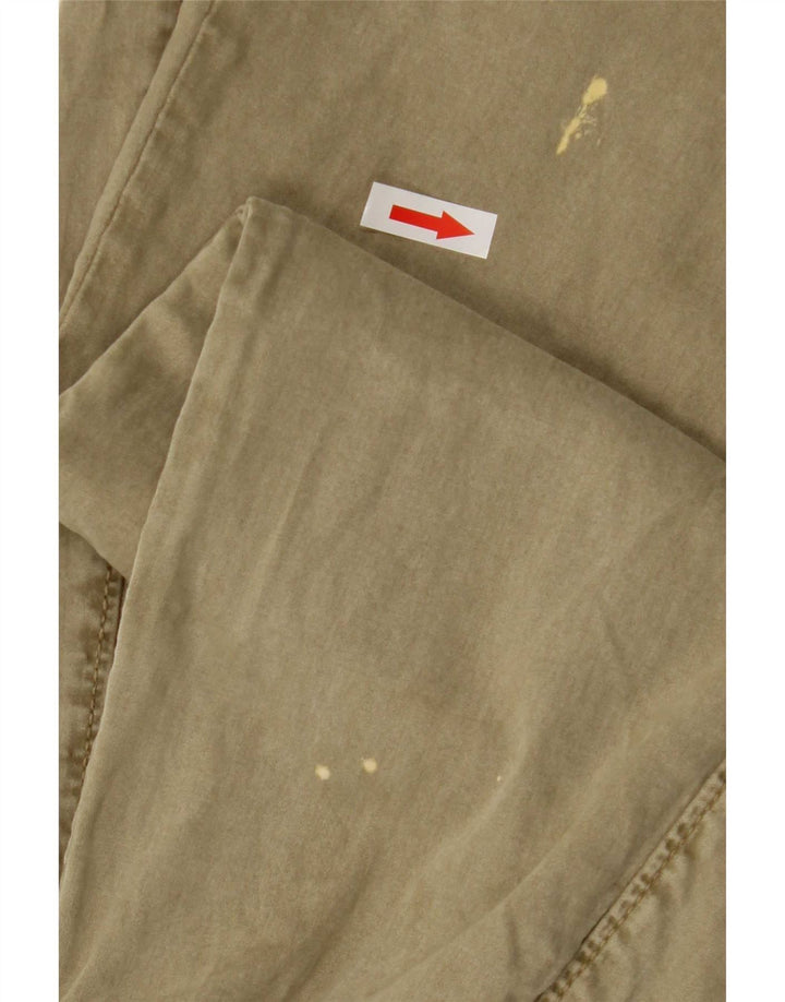 Zara Womens Joggers Trousers Small W26 L26 Khaki Lyocell