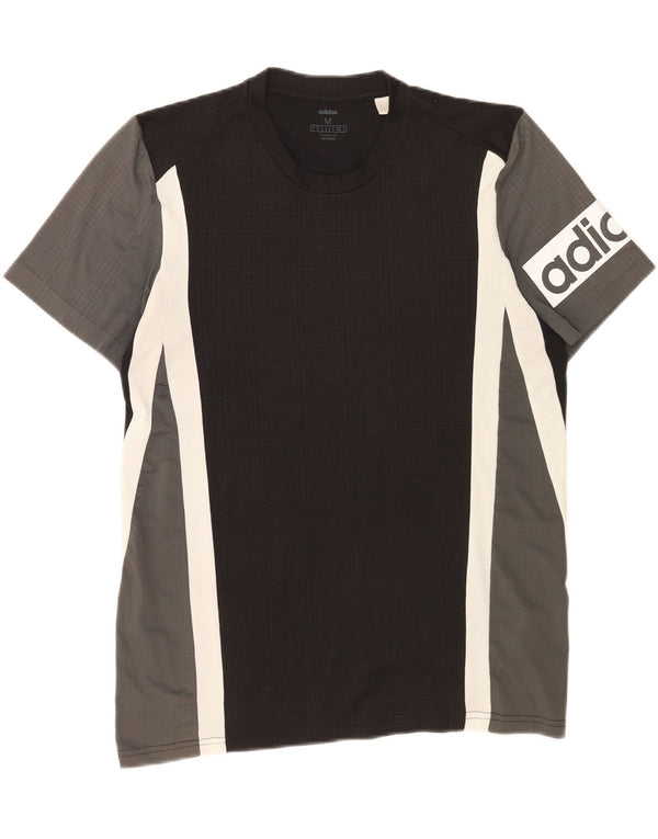 Adidas Mens Climalite Graphic T-Shirt Top Medium Multicoloured Colourblock