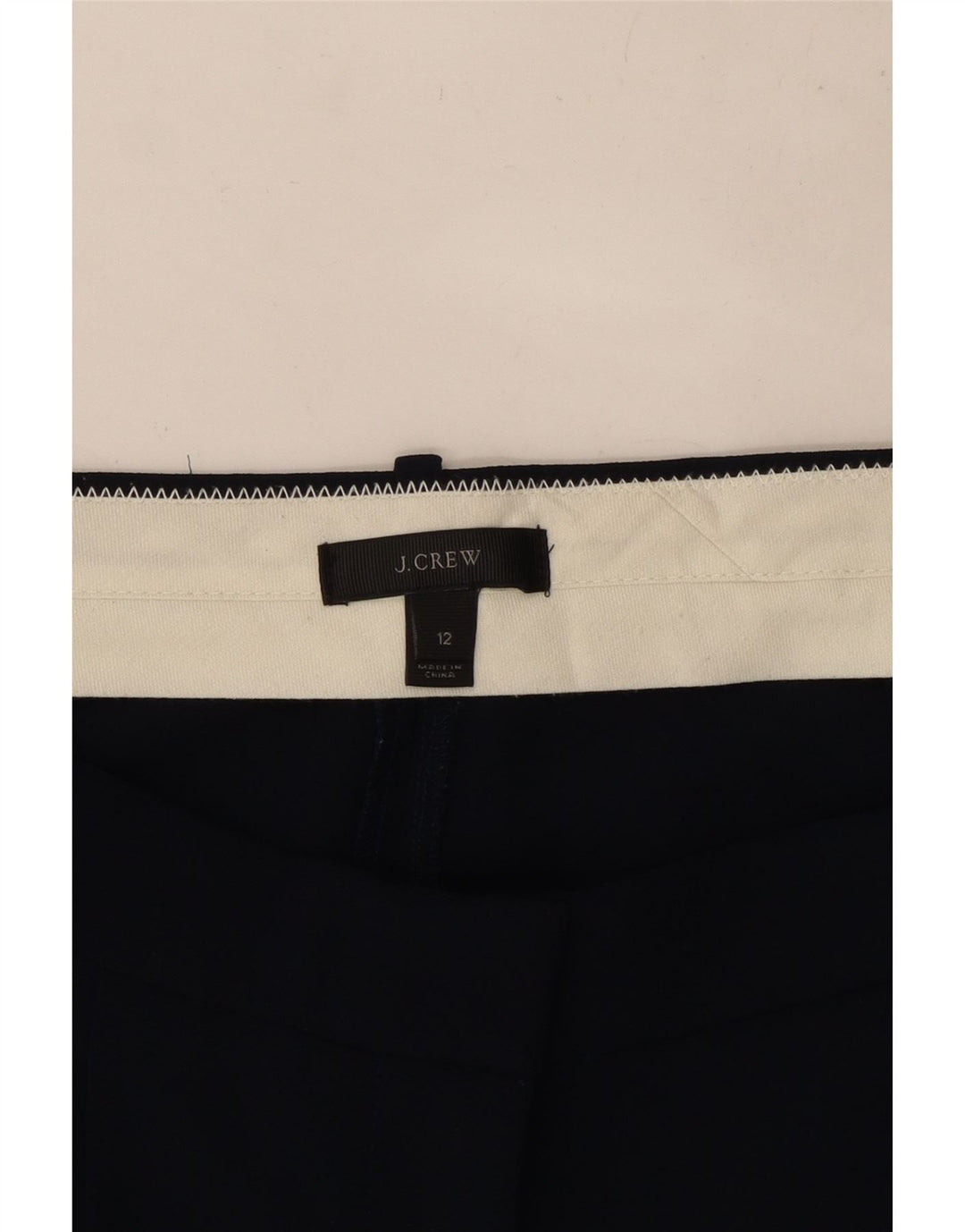 J. Crew Womens Pegged Chino Shorts US 12 Large W34  Navy Blue Polyester