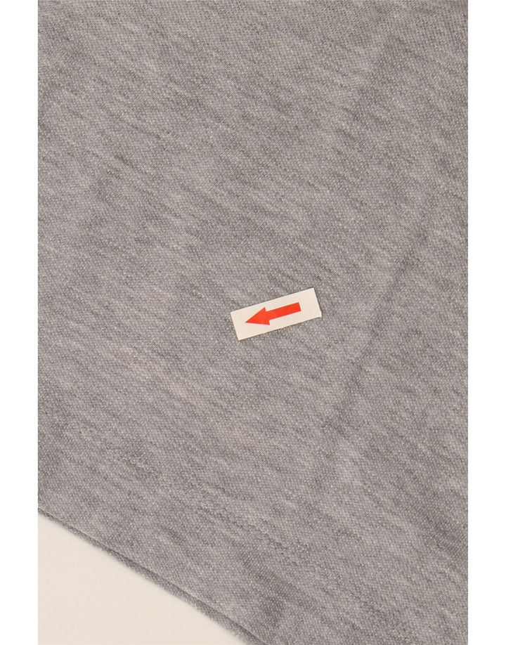 BENETTON Womens Polo Shirt UK 14 Medium Grey