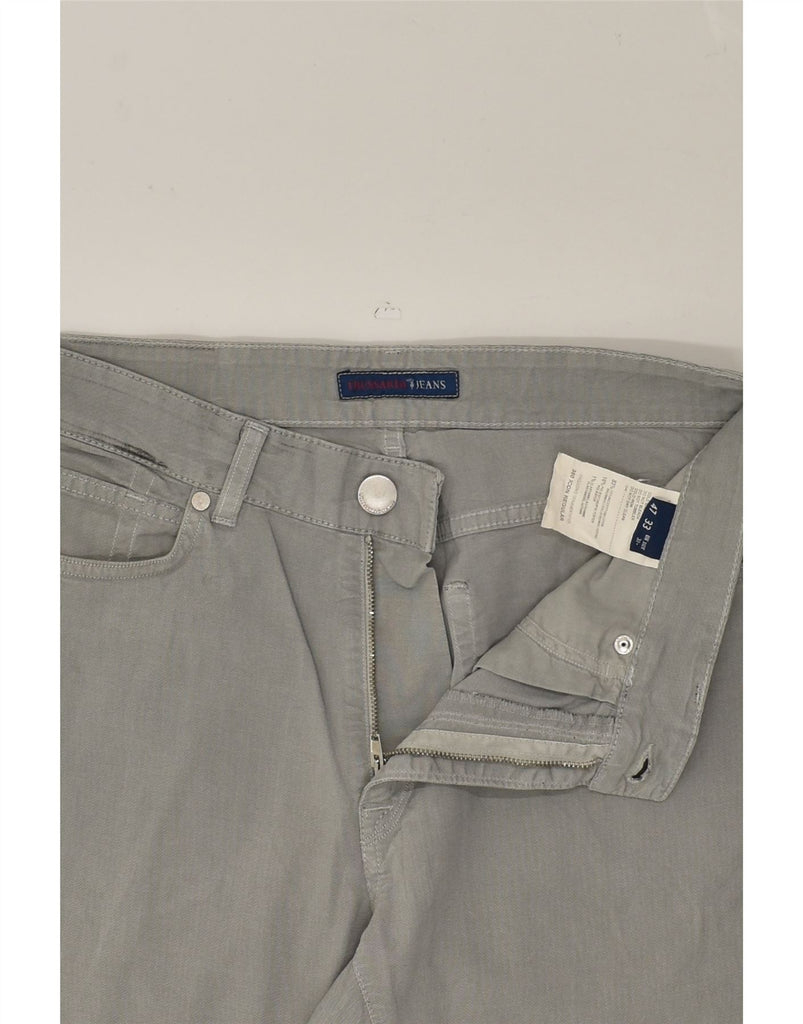 TRUSSARDI Mens Slim Casual Trousers W31 L30  Grey Cotton | Vintage Trussardi | Thrift | Second-Hand Trussardi | Used Clothing | Messina Hembry 