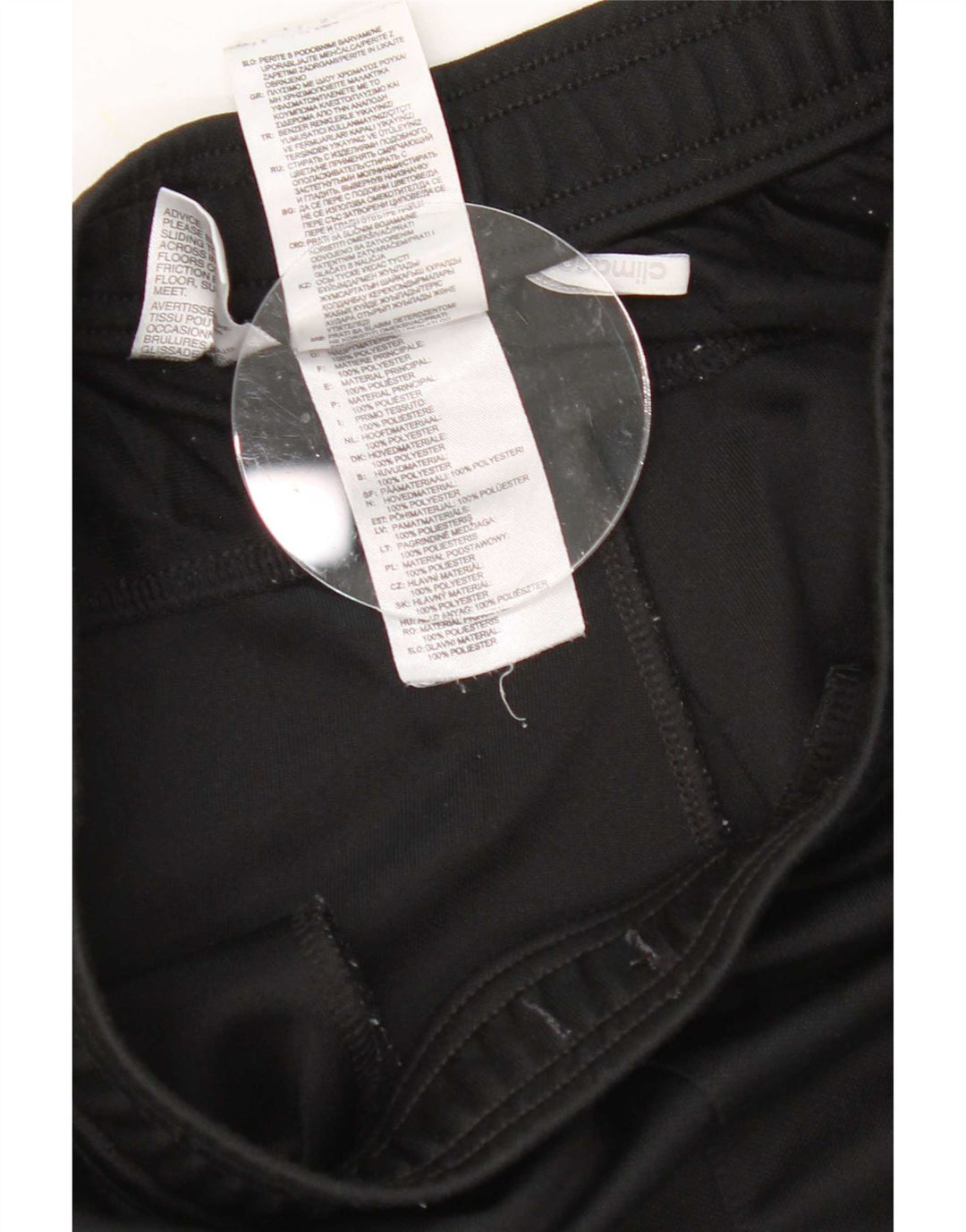 Adidas Womens Climalite Tracksuit Trousers UK 10 Small Black Polyester